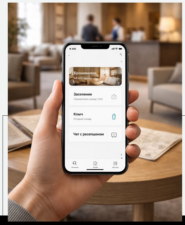 Мобильное приложение для гостей отеля в Кирове-Чепецке, управление сервисом